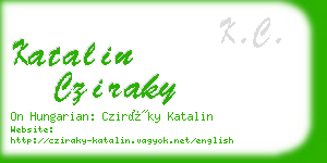 katalin cziraky business card